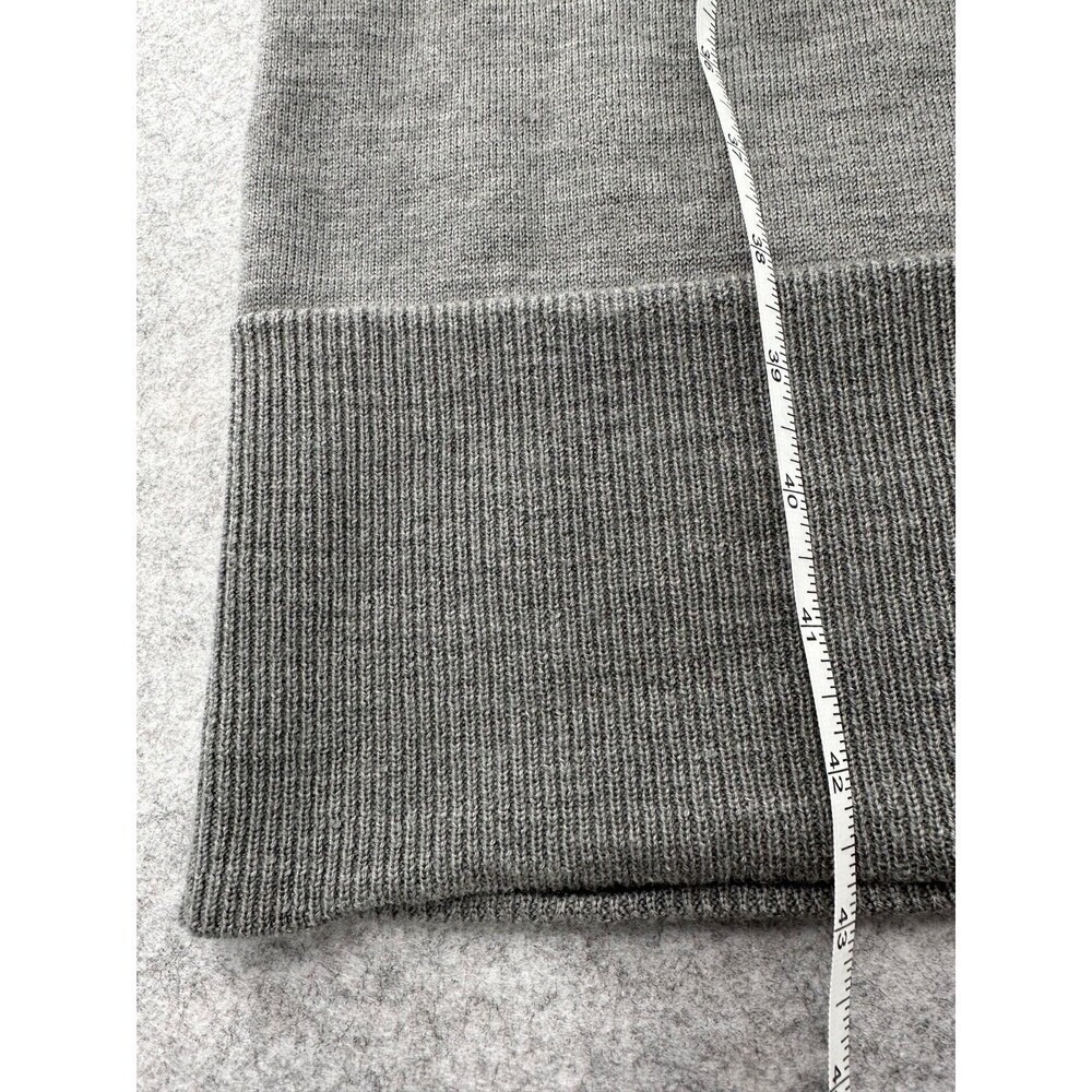 J.CREW Midi Sweater Dress Gray Merino Wool Long Sleeve Collared Women's XSmall - Picture 8 of 11